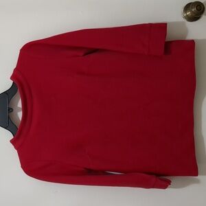 Talbots Red Mock Boat Neck Top Size S